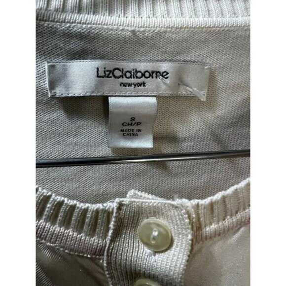NWOT Liz Claiborne Knit Floral Sweater Cardigan‎ Small - Picture 5 of 6